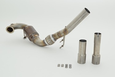 63.5mm Downpipe mit Sport-Kat. Edelstahl